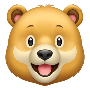 Realizamos un emoji de un oso riéndose  sticker