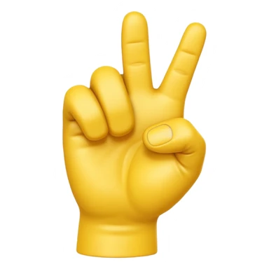 A 3D Apple-style yellow hand emoji, closed fist with thumb pointing backward over the shoulder direction, smooth rounded shape, shiny surface, clean minimal background. sticker
