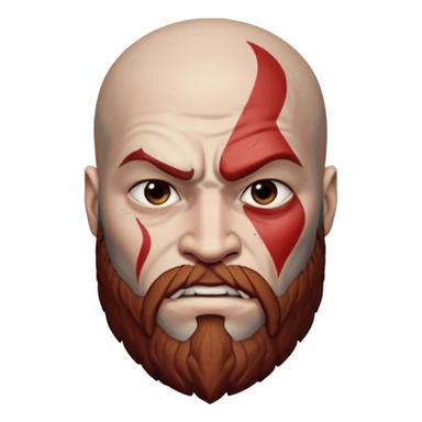 Visage de Kratos du jeu PlayStation sticker