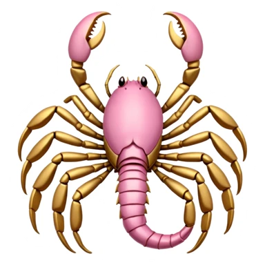 Light pink and gold Scorpion sticker