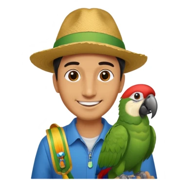 Walker + parrot on shoulder, Pet Walkers. sticker