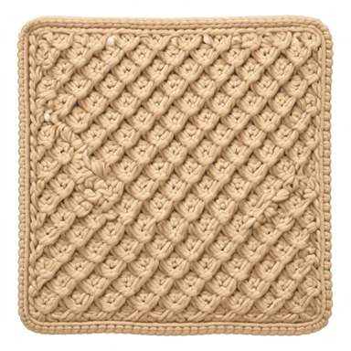 crocheted beige blanket sticker