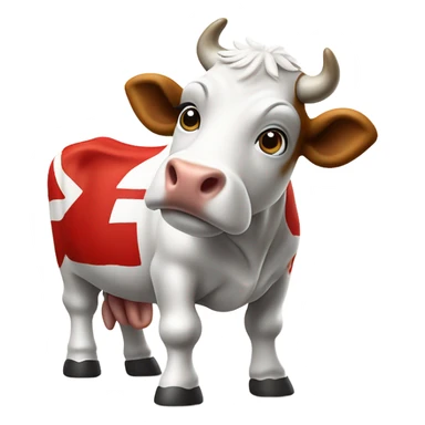 cow wearing kansas city chiefs jersey sticker