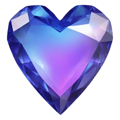 iridescent Sapphire-crystal heart sticker