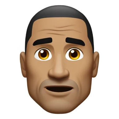 The rock raising one eyebrow sticker