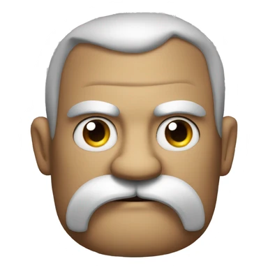 Chessboxing Berserker with staring eyes and curling moustache sticker