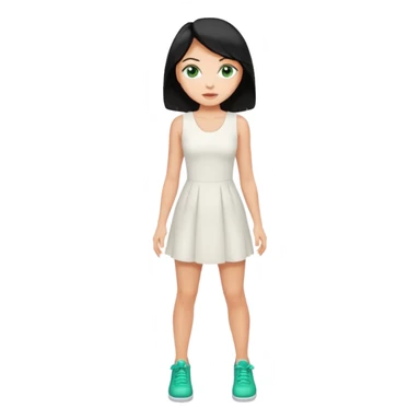 King, black hair, body, legst, blue eyes, shoes, woman blonde hair, green eyes, sexy white short sleveless dress, shoes sticker