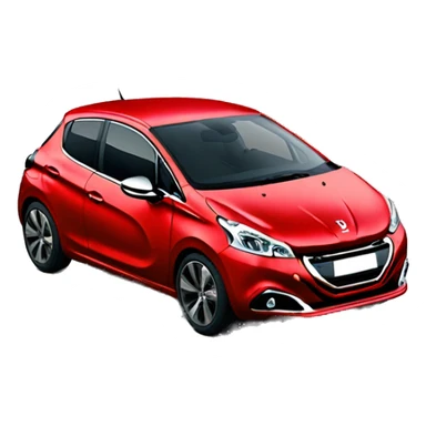 peugeot 208 red  sticker