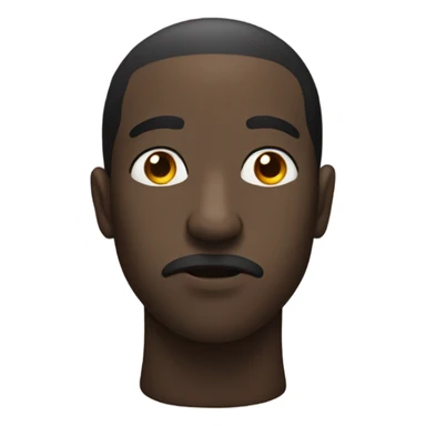 Black man large nose hold breath sticker