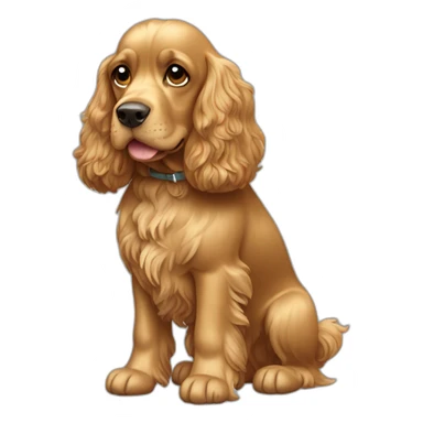Dog-golden-english-cocker-spaniel-full-body-standing sticker