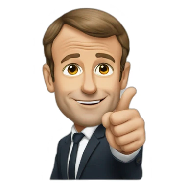 Emmanuel Macron thumbup sticker