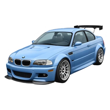 As the BMW M3 E46 drifts around a corner, a slight wisp of smoke should rise from its rear, and its wheels should appear at a certain angle to the turn. Merge the car with the road so it doesn't disappear sticker