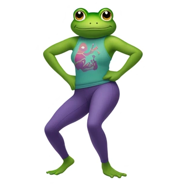 Frog in lululemon  sticker