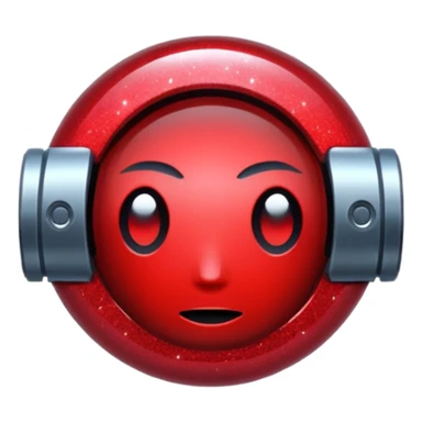 glitter red cyberpunk sticker