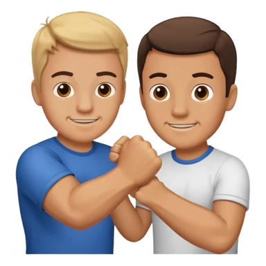 father and son fist bump with a happy hard as background sticker