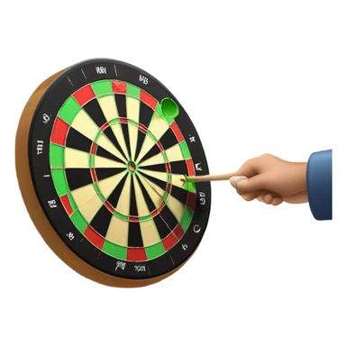 Peeking at dart board sticker