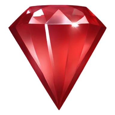 red diamond with red transparent wings  sticker