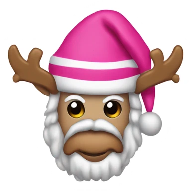 Pink santa claus hay sticker