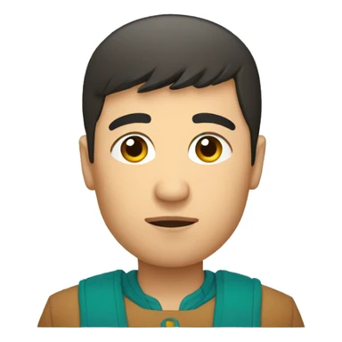 pensive kazakh guy sticker