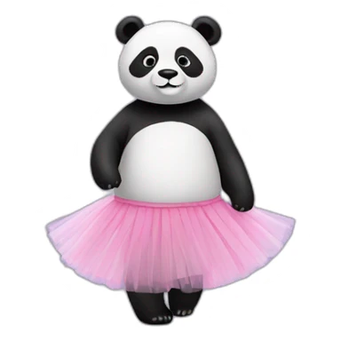 un panda en tutu sticker