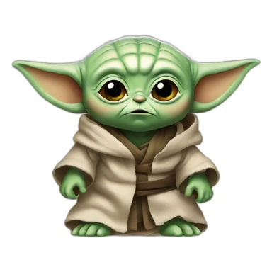 baby yoda angry sticker