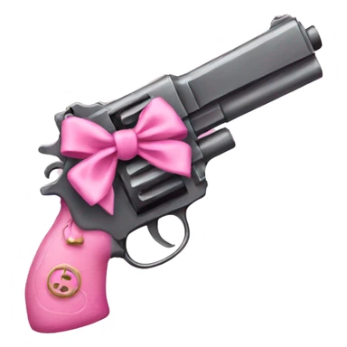 pink pistol with  pink bow sticker