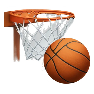 Bouncing basketball sticker