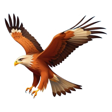Red kite bird flying in sky sticker