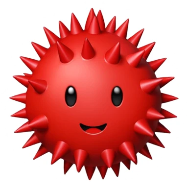Spiky Stress Ball red sticker