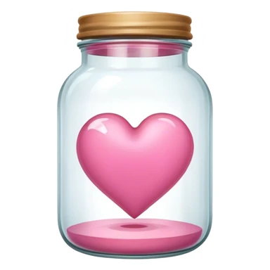 Pink heart in a jar sticker