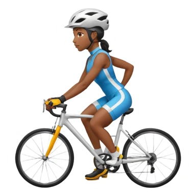City Cyclist black woman sticker