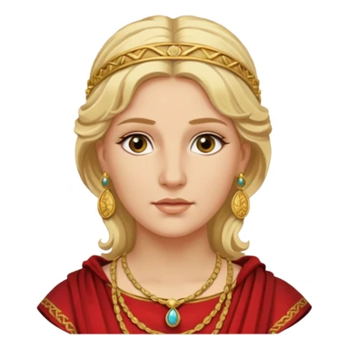 Ancient Roman woman with earrings and blonde hair sticker