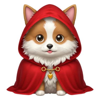 Pet in red cloak sticker