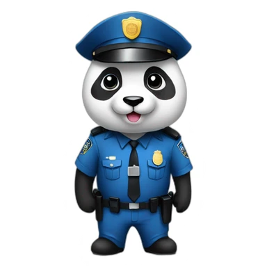 panda that is a police officer  sticker