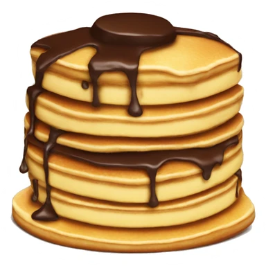 pancake with stuffed chocolate sticker