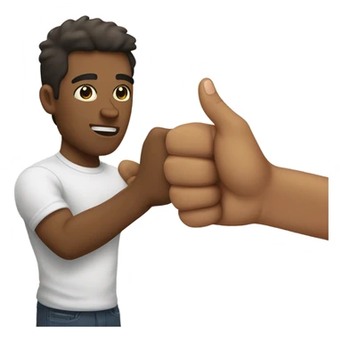 Stereotypical straight me fist bumping sticker