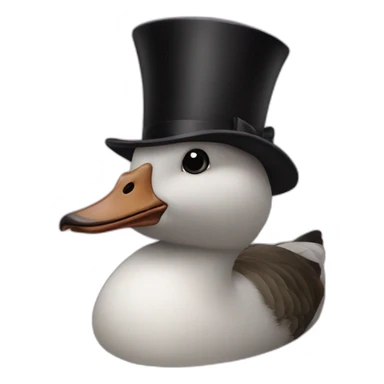 goose wearing a tophat sticker