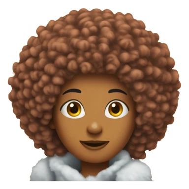 ice spice in her orange Afro wig  sticker