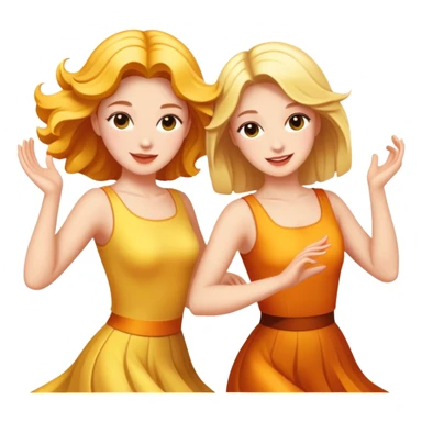 Rebecca and Felicia dancing in the sunshine sticker