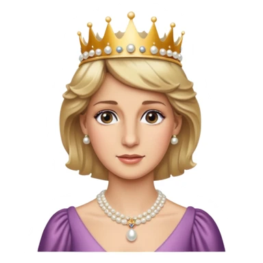 content face, Princess Diana with crown sticker