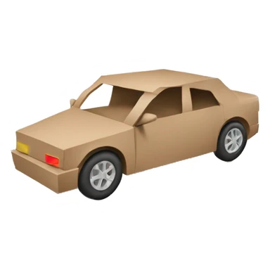 Cardboard car sticker