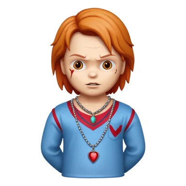 chucky horror neckless sticker