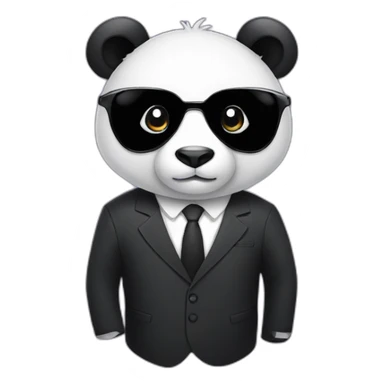 Panda wearing suit sticker