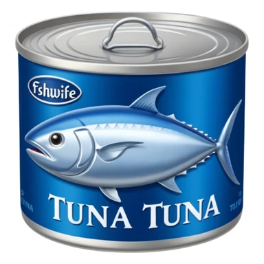 Create a logo using the FISHWIFE TINNED TUNA graphics  sticker