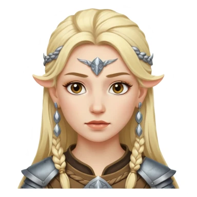 ESO female nordic warrior with lashes and earrings sticker