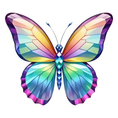 butterfly shaped 56-carat iridescent diamond sticker