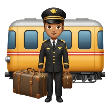 Porter with luggage,Train Crew. sticker