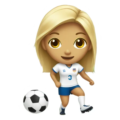 summer olympics girl playing soccer sticker