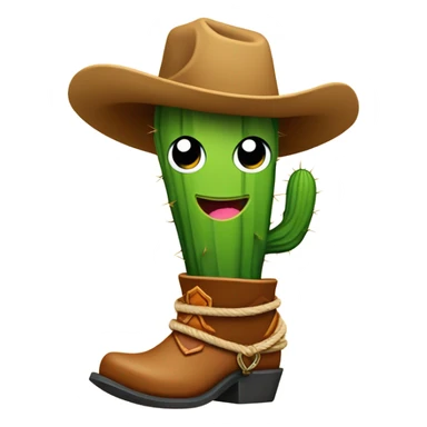 Cowboy cactus sticker