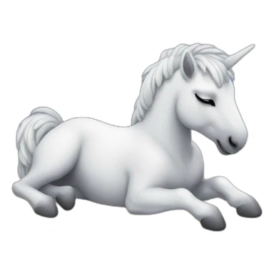 Pegasus sleeping lying on the ground sticker